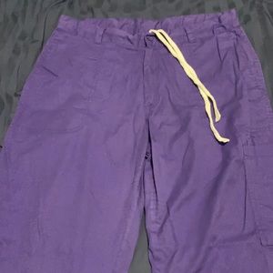 Woman’s purple scrub pants, size L Tall